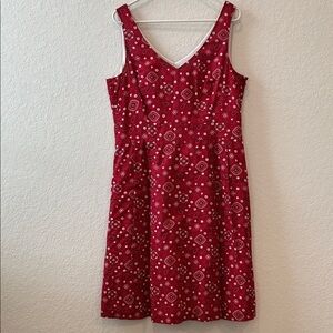 Anne Klein Red Geometric Mini Dress